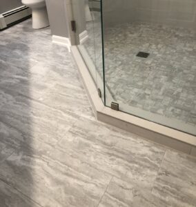 Bathroom tile floor