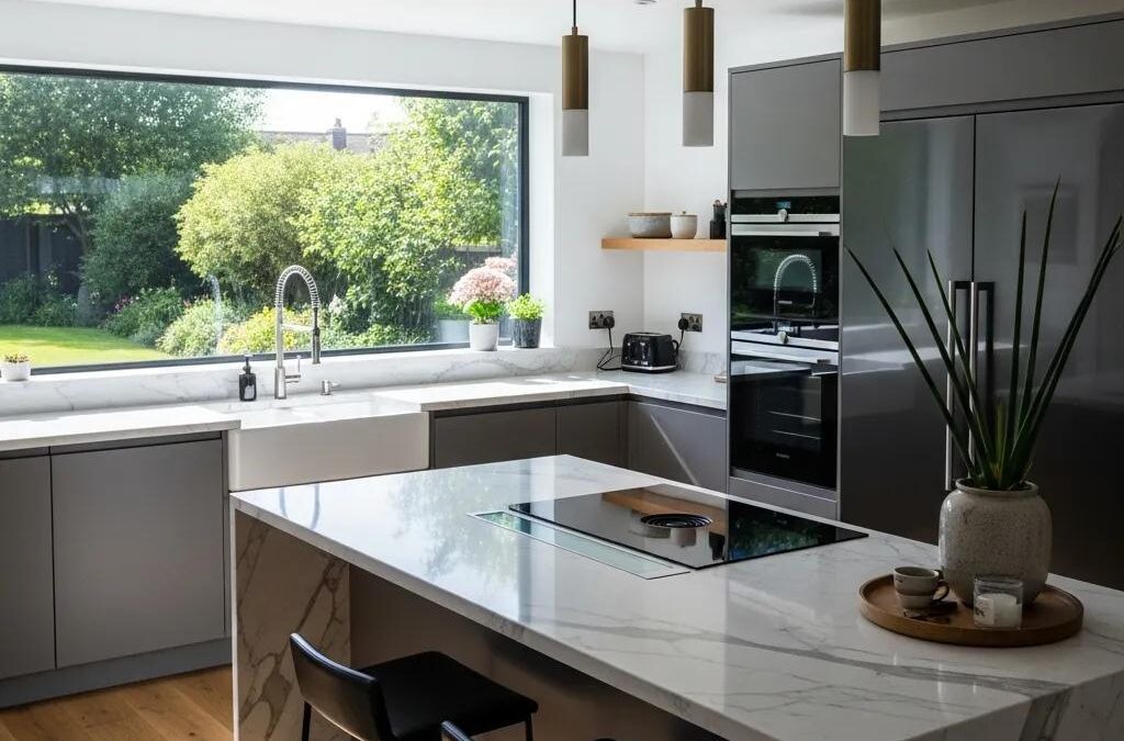 Modern kitchen design with sleek cabinetry and high-end appliances in Frederick County